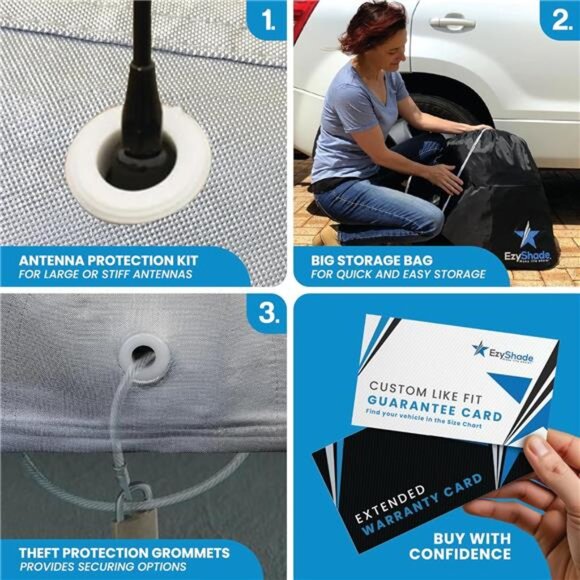 10-Layer Car Cover Waterproof All Weather. See Vehicle Size-Chart - Picture 3 of 7